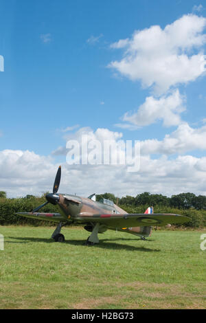 Hawker Hurricane Mk 1 R4118 is  the only surviving airworthy Battle of Britain Hurricane. Stock Photo
