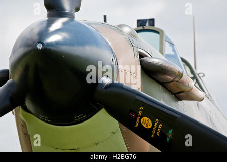 Nose of Hawker Hurricane Mk 1 R4118, the only surviving airworthy Battle of Britain Hurricane. Stock Photo