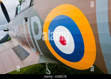 Hawker Hurricane Mk 1 R4118 is  the only surviving airworthy Battle of Britain Hurricane. Stock Photo