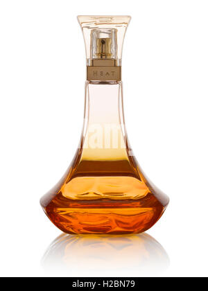 Beyonce Heat women's eau de parfum bottle product shot with reflection Stock Photo