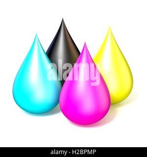 CMYK concept, 3D rendering isolated on white background Stock Photo - Alamy