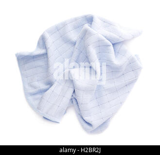 Blue rag over white isolated background Stock Photo