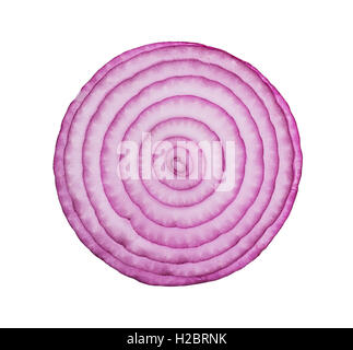 sliced red onion  isolated on white background Stock Photo