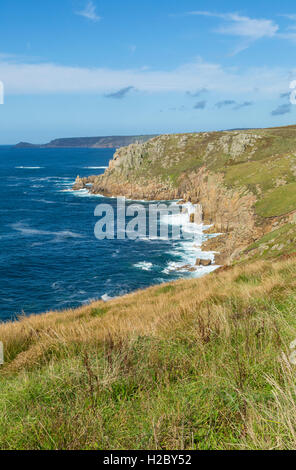 Coastal path between lands end and sennen Stock Photo