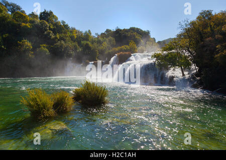 Skradinski buk waterfall, Krka river National Park, Croatia, Stock Photo