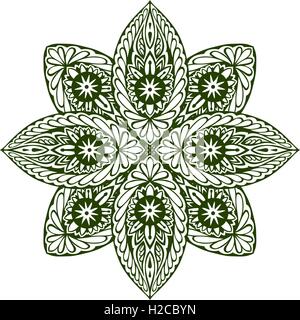 Outline mandala. Decorative round ornament. Vector illustration Stock Vector