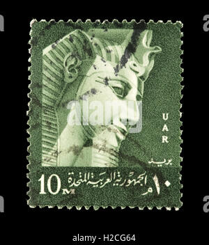 Postage stamp from the United Arab Republic (Egypt) depicting Ramses II. Stock Photo