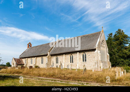 St Peter's Westleton, a 14th century thatched church in the Suffolk Coastal District, east England Stock Photo