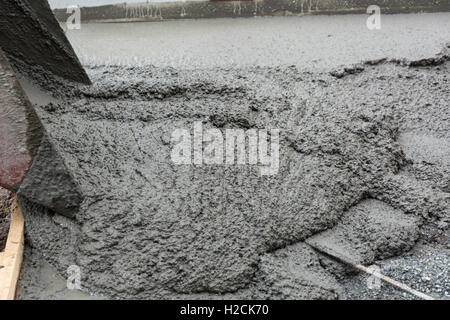 Pouring cement Stock Photo