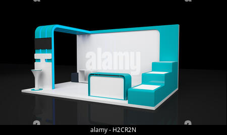 blank modern booth exhibition design Stock Photo