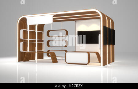 blank modern booth exhibition design Stock Photo