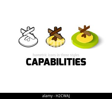 Capabilties icon in different style Stock Vector