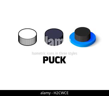 Puck icon in different style Stock Vector