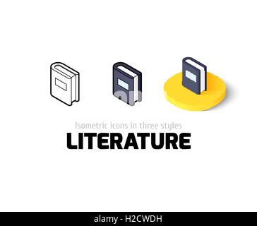 Literature icon in different style Stock Vector