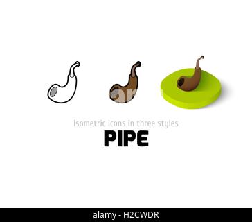 Pipe icon in different style Stock Vector