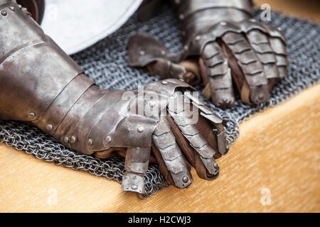 Reconquest warriors armour elements. Gloves detail Stock Photo