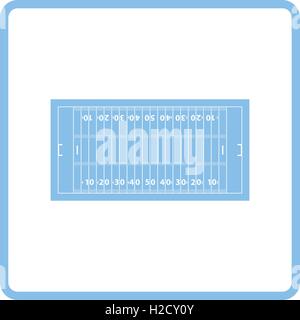 American football field mark icon. Blue frame design. Vector illustration. Stock Vector