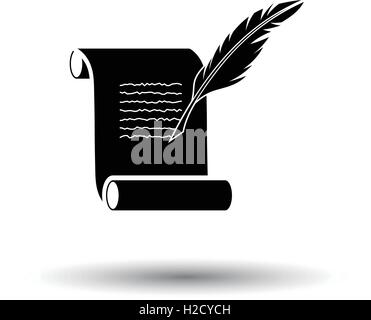 Blank paper script with old ink feather pen Stock Vector Image & Art ...