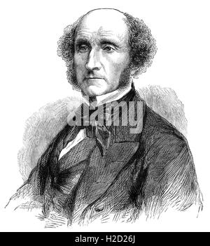 John Stuart Mill (1806 – 1873) was a Liberal Party M.P., an English philosopher, political economist, feminist - he was the first Member of Parliament  to call for women's suffrage.  He was a proponent of utilitarianism, an ethical theory developed by his predecessor Jeremy Bentham, and contributed significantly to the theory of the scientific method. Stock Photo