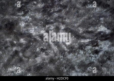 Black and white artificial fur texture close up Stock Photo