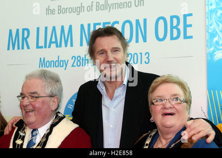 Liam John Neeson, OBE (born 7 June 1952) is an actor from Northern Ireland. In 1976, he joined the Lyric Players' Theatre in Bel Stock Photo