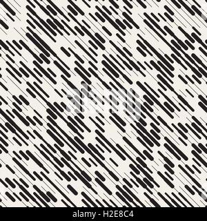 Vector Seamless Irregular Diagonal Dash Lines Pattern Stock Vector