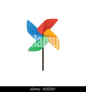 Pinwheel icon flat design isolated on white background vector illustration Stock Vector