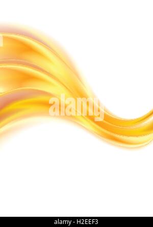Abstract orange waves curved lines. Vector soft design Stock Vector