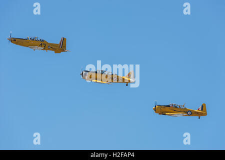 World War 2 Harvard and Raytheon war planes. Stock Photo