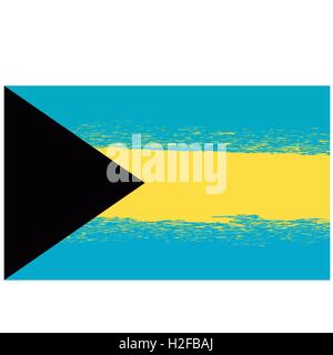 Grunge Flag of Bahamas Isolated Stock Vector