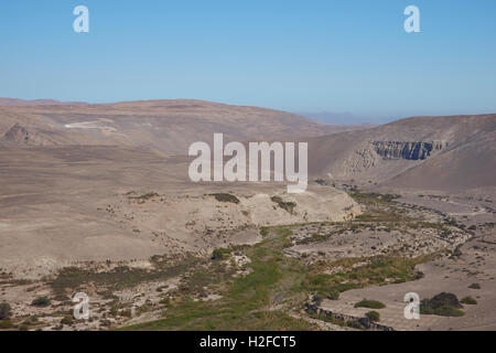 Fertile Valley in the Atacama Desert of northern Chile Stock Photo
