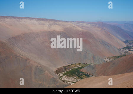 Fertile Valley in the Atacama Desert of northern Chile Stock Photo