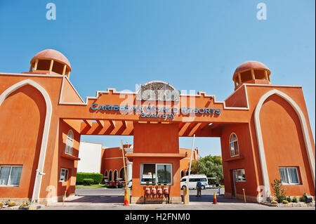 Hurghada, Egypt -20 August 2016: Luxury resort Caribbean World Soma Bay Stock Photo