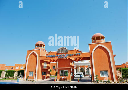 Hurghada, Egypt -20 August 2016: Luxury resort Caribbean World Soma Bay Stock Photo