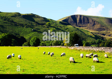 Mam Tor from Winnats Pass, High Peak, Peak District National Paek, Derbyshire, England, UK Stock Photo