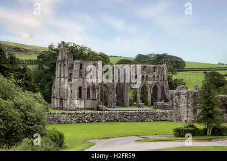 Dundrennan Abbey ruins, near Kirkcudbright, Dumfries and Galloway, Scotland, UK Founded 1142 A former Cistercian monastery. Stock Photo