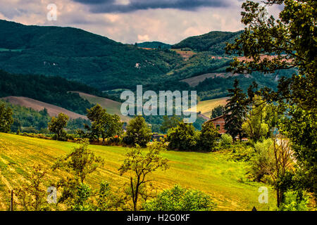 Italy Emilia Romagna Francigena Way Bardone Landscape Stock Photo