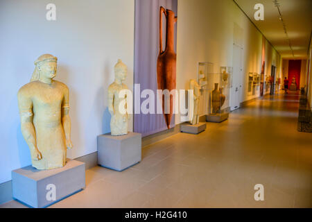 Interior Statutes in The Center for Asian Art in the Dr, Helga Wall-Apelt Gallery at Ringling Museum in Sarasota, FL Stock Photo