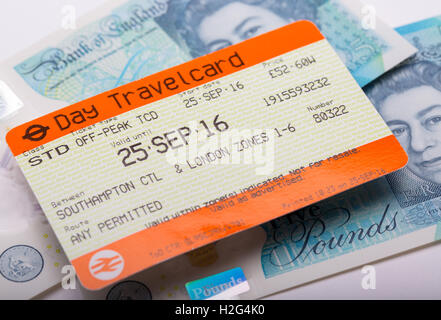 A National Rail Day Travel Card train ticket Stock Photo - Alamy