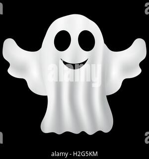 Ghost Halloween party in a white sheet Stock Vector