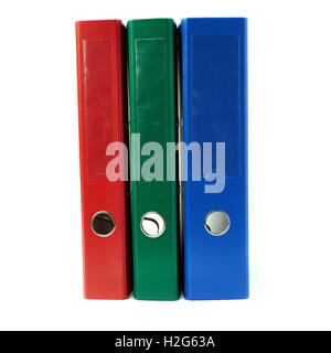 Office folders isolated over the white background Stock Photo - Alamy