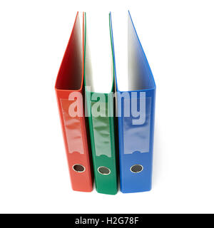 Office folders isolated over the white background Stock Photo