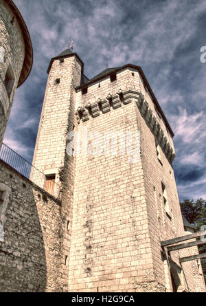 Gatehouse Tower, Chateau du Rivau, Lemere, Loire Valley, France Stock Photo