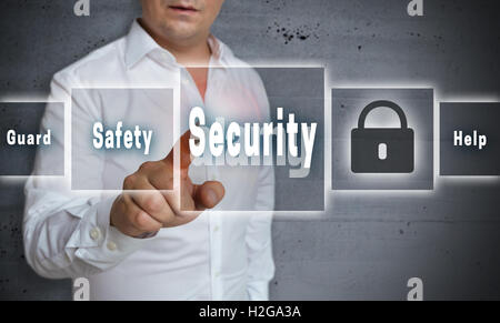 Security touchscreen concept background. Stock Photo