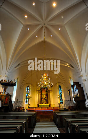 Sweden, Värmland, Sunne. Sunne Church is a large stone church built in 1888. Interior of the church. Stock Photo