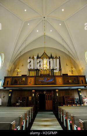 Sweden, Värmland, Sunne. Sunne Church is a large stone church built in 1888. Interior of the church. Stock Photo