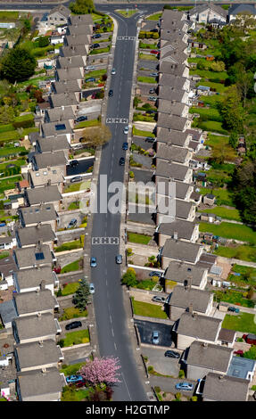 Residential area with terrace houses, Terrace Housing Limerick, County Clare, Ireland Stock Photo