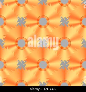 Circular Saw Steel Disc Seamless Pattern Stock Vector