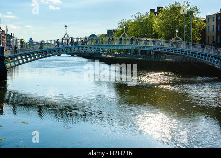 Ha'penny Bridge Dublin Ireland Stock Photo