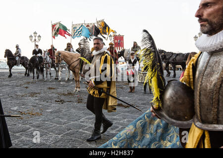 Ischia (Naples) - Saint Alessandro medieval historic parade in Ischia Ponte Stock Photo